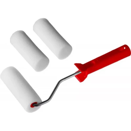 Валик &quot;ПОРОЛОН&quot; в наборе: 3 шубки + ручка, 100 мм, d=40 мм, MIRAX 0363-10_z01 купить в Кургане