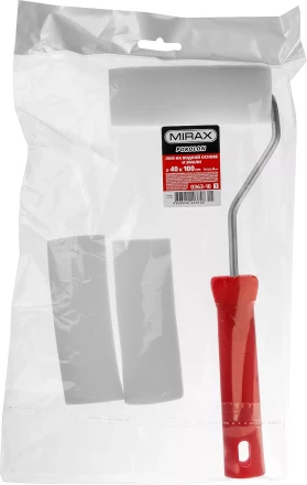 Валик &quot;ПОРОЛОН&quot; в наборе: 3 шубки + ручка, 100 мм, d=40 мм, MIRAX 0363-10_z01 купить в Кургане