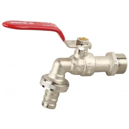 Кран ЗУБР шаровой водоразборный, латунный с никелированным покрытием, 3/4&quot;-1/2&quot; 51216-3/4-1/2 купить в Кургане
