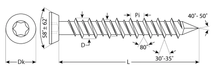 Шурупы ШБ-Х по бетону хроматированные промфасовка серия ПРОФЕССИОНАЛ купить в Кургане