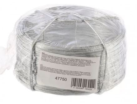 Проволока стальная оцинкованная 0,5 мм длина 200м Сибртех 47750 купить в Кургане