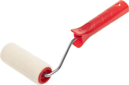 МИДИ-валик ЗУБР ЭКСПЕРТ "ВЕЛЮР", 100% шерсть, ворс 4мм, ручка 6мм, d=32/100мм 03535-10 купить в Кургане