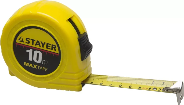 Рулетка STAYER "МASTER" "MaxTape", пластиковый корпус, 10м/25мм 34014-10-25 купить в Кургане
