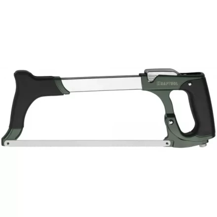Ножовка по металлу KRAFTOOL GRAND, быстрое рычажное натяжение, биметаллическое полотно, обрезиненные рукоятки, 300 мм 15802_z01 купить в Кургане