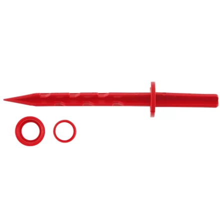 Колышек 20см с установочным кольцом для крепления укрывного материала и пленки 10шт красный PALISAD 64434 купить в Кургане