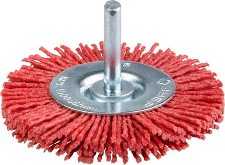 ЗУБР &quot;ПРОФЕССИОНАЛ&quot;. Щетка дисковая для дрели, нейлоновая проволока с абразивным покрытием, 50мм 35161-050_z02 купить в Кургане