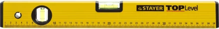 Уровень STAYER &quot;STANDARD&quot; &quot;TOPLevel&quot;, коробчатый, 2 противоударных ампулы, линейка, 40см 3460-040_z03 купить в Кургане