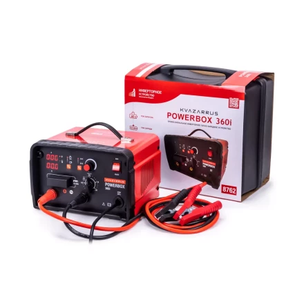 Инверторное пуско-зарядное устройство KVAZARRUS PowerBox 360i, таймер, пластиковый кейс купить в Кургане