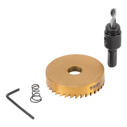 Коронка по металлу HSS, 60 мм, нитридтитановое покрытие Denzel 724119 купить в Кургане