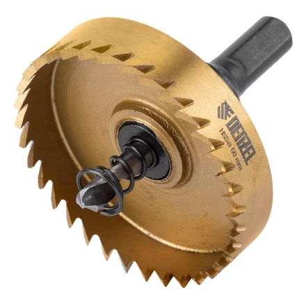 Коронка по металлу HSS, 60 мм, нитридтитановое покрытие Denzel 724119 купить в Кургане