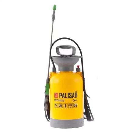 Опрыскиватель усиленный помповый 5 л с шлангом разбрызгивателем PALISAD LUXE 64757 купить в Кургане