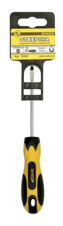 Отвертка шлицевая 0,6х3,0х75 мм Энкор 19500 купить в Кургане
