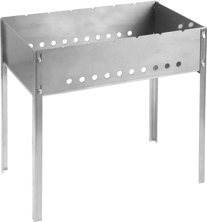 Мангал GRINDA "BARBECUE", нержавеющая сталь, толщина 1,5мм, 500х300х500мм 427784 купить в Кургане