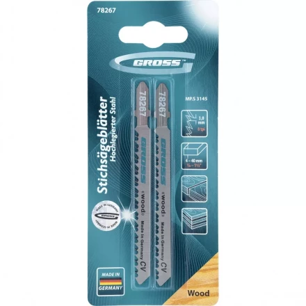 Полотна для электролобзика по дереву 2 шт 3145 GROSS 78267 купить в Кургане