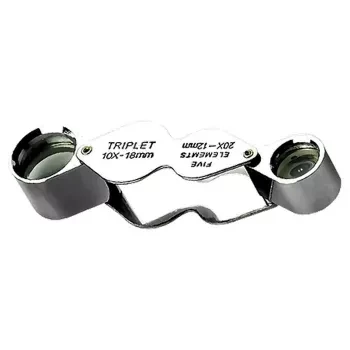 Лупа складная 10-ти и 20-кратная, D 18 мм, D 12 мм  SPARTA 913815 купить в Кургане