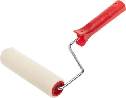 МИДИ-валик ЗУБР ЭКСПЕРТ &quot;ВЕЛЮР&quot;, 100% шерсть, ворс 4мм, ручка 6мм, d=32/150мм 03535-15 купить в Кургане