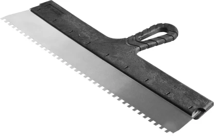 Шпатель ЗУБР "МАСТЕР" ФАСАДНЫЙ, нержавеющее полотно, 450мм, зуб 6х6мм 10078-45-06 купить в Кургане