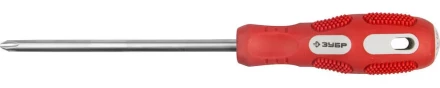 Отвертка ЗУБР &quot;ПРОФИ&quot; хромованадиевая сталь, двухкомпонентная рукоятка, магнит наконечник, PH2x150мм 25232-2-150_z01 купить в Кургане