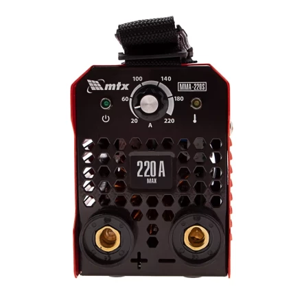 Инверторный аппарат дуговой сварки MMA-220S, 220 А, ПВ60%, диаметр электрода 1,6-5 мм MTX 94392 купить в Кургане