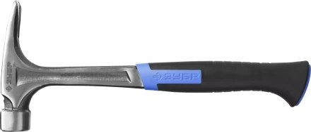 Молоток-гвоздодер ЗУБР "ПРОФЕССИОНАЛ" цельнокованый с магнитом и двухкомпонентной рукояткой, 580г 20258-580 купить в Кургане