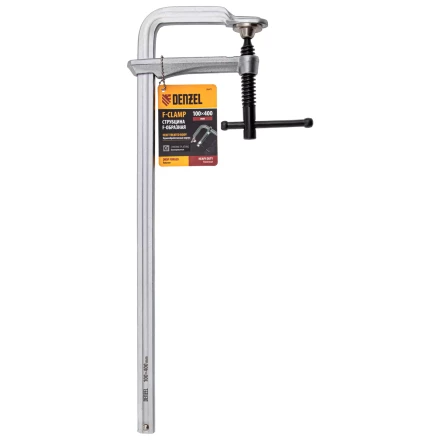 Струбцина F-образная Denzel 20471, 100x400мм, кованая купить в Кургане
