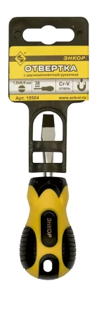 Отвертка шлицевая 1,0х6,0х38 мм Энкор 19504 купить в Кургане