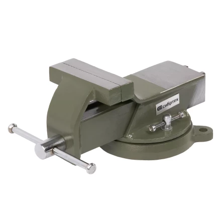 Тиски слесарные Сибртех 18618, 100 мм, стальные, поворотные купить в Кургане