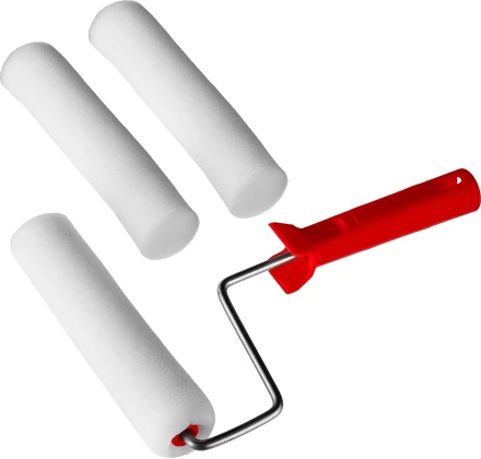 Валик &quot;ПОРОЛОН&quot; в наборе: 3 шубки + ручка, 180 мм, d=40 мм, MIRAX 0364-18_z01 купить в Кургане