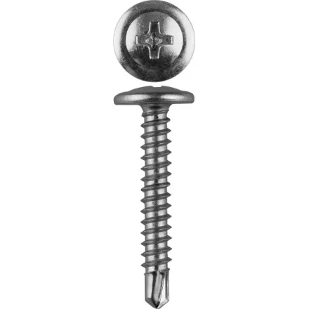 Саморезы ЗУБР с прессшайбой и сверлом по листовому металлу до 2мм, PH2, 4,2х41мм, ТФ0, 4000шт 4-300210-42-041 купить в Кургане