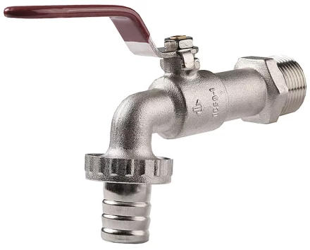 Кран ЗУБР шаровой водоразборный, латунный с никелированным покрытием, 3/4&quot;-3/4&quot; 51216-3/4-3/4 купить в Кургане