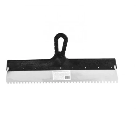 Шпатель из нержавеющей стали 450 мм зуб 6 х 6 мм пластмассовая ручка 85142 купить в Кургане