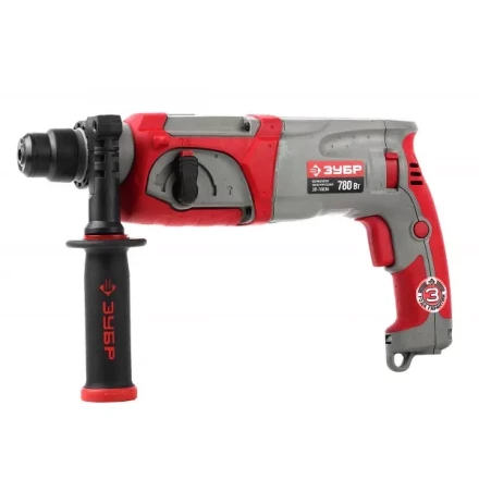 Перфоратор ЗУБР SDS-plus, реверс, 3 Дж, 0-1100 об/мин, 0-4500 уд/мин, 780Вт, кейс ЗП-780ЭК купить в Кургане