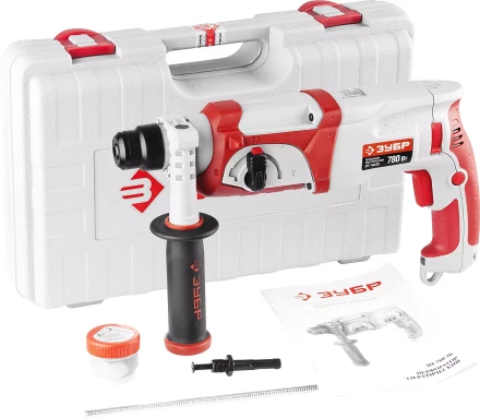Перфоратор ЗУБР SDS-plus, реверс, 3 Дж, 0-1100 об/мин, 0-4500 уд/мин, 780Вт, кейс ЗП-780ЭК купить в Кургане