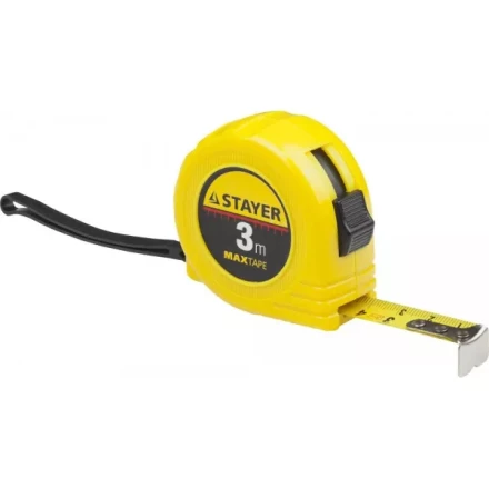 Рулетка STAYER &quot;МASTER&quot; &quot;MaxTape&quot;, пластиковый корпус, 3м/16мм 34014-03-16 купить в Кургане