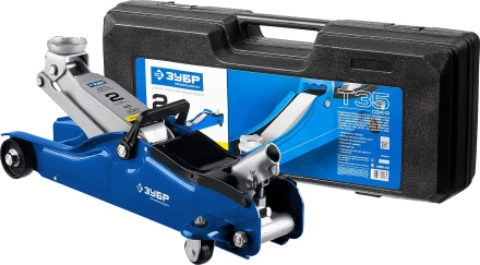Домкрат гидравлический подкатной T35, 2т, 85-330мм, в кейсе, ЗУБР Профессионал 43056-2-K купить в Кургане