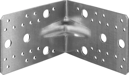 ЗУБР УКУ-2.5, 90 x 130 x 130 x 2.5 мм, цинк, усиленный крепежный уголок (31011-130) купить в Кургане