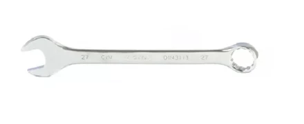 Ключ комбинированный 27 мм CrV полированный хром MATRIX 15172 купить в Кургане