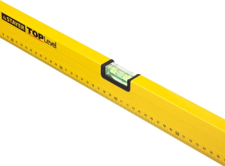Уровень STAYER &quot;STANDARD&quot; &quot;TOPLevel&quot;, коробчатый, 2 противоударных ампулы, линейка, 60см 3460-060_z03 купить в Кургане