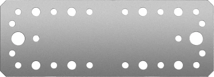 ЗУБР КП-2.5, 180 x 65 x 2.5 мм, цинк, крепежная пластина (31023-180) купить в Кургане