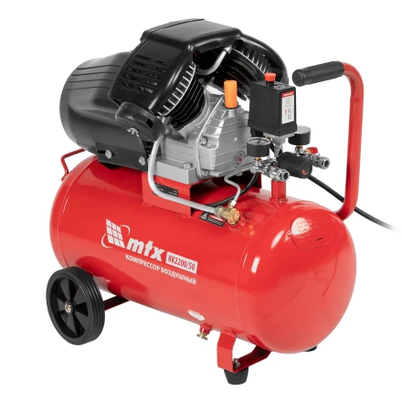 Компрессор воздушный КК-2200/50 2.2 кВт 350 л/мин 50 л прямой привод масляный MTX 58024 купить в Кургане