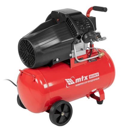 Компрессор воздушный КК-2200/50 2.2 кВт 350 л/мин 50 л прямой привод масляный MTX 58024 купить в Кургане