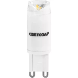 Лампа СВЕТОЗАР светодиодная "LED technology", цоколь G9, теплый белый свет (3000 К), 2,5Вт (20) 44595-20