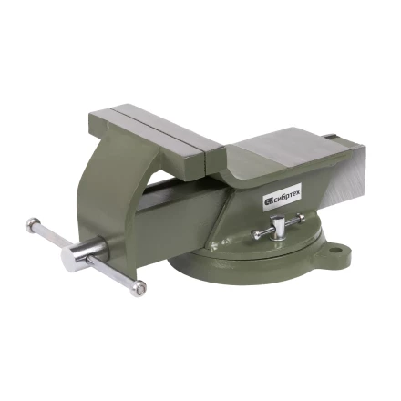 Тиски слесарные Сибртех 18619, 125 мм, стальные, поворотные купить в Кургане