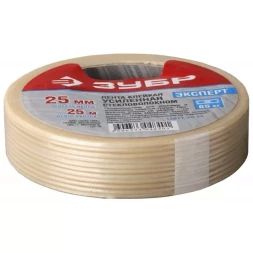 Лента ЗУБР &quot;ЭКСПЕРТ&quot; клеящая однонаправленная, усиленная стекловолокном, 12мм х 50м 12071-12-50