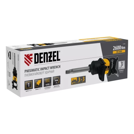Ударный пневмогайковерт Denzel IW2600 57490, 1&quot;, 4000 об/мин, 2600 Нм купить в Кургане