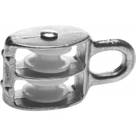 Блок ЗУБР двойной, оцинкованный, нейлоновый шкив, 5x15мм, 10 шт 4-304595-15 купить в Кургане