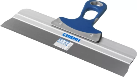 Шпатель СИБИН ФАСАДНЫЙ нержавеющий, алюминиевая направляющая, 2к ручка, 350мм 10085-35 купить в Кургане