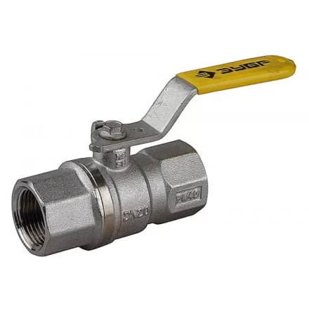 Кран шаровой ЗУБР полнопроход газовый &quot;мама-мама&quot;, ручка, хромиров латунь, 3/4&quot; 4-51720-C-3/4 купить в Кургане