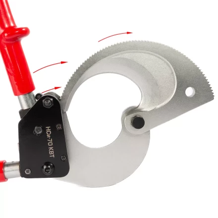 Секторные ножницы диэлектрические КВТ НСи-70 для резки бронированных кабелей до 70 мм (91814) купить в Кургане