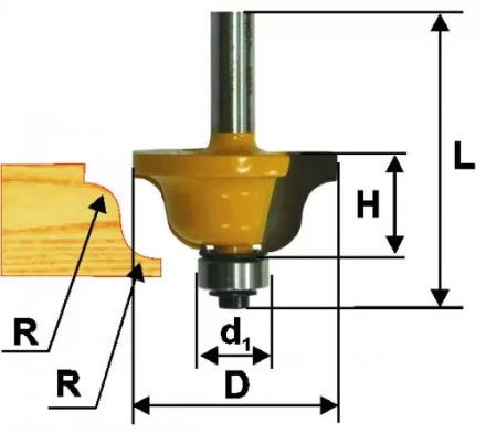 Фреза кром. калевочная ф381х182мм R635мм хв. 8м 46271 купить в Кургане